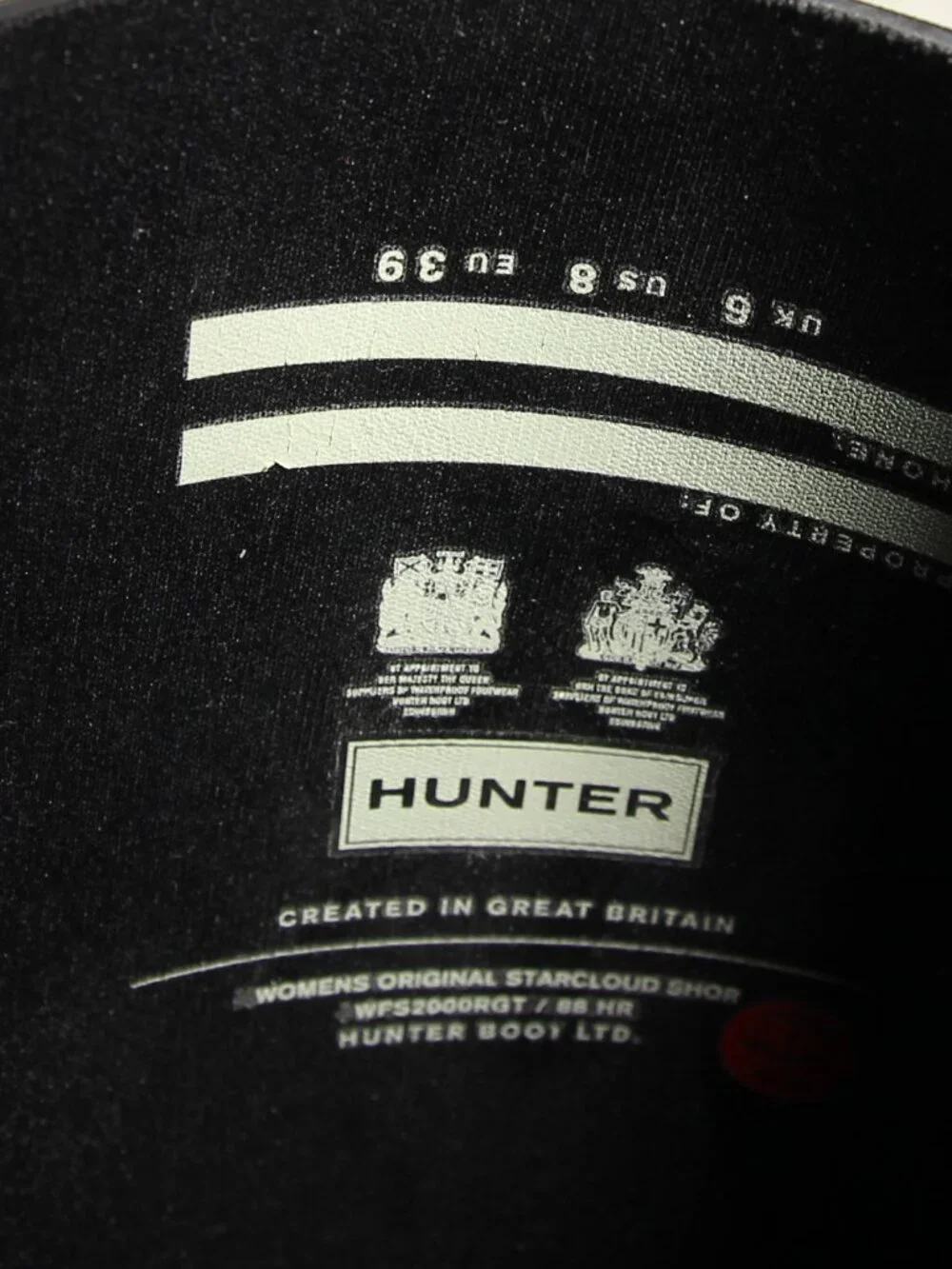 Hunter Women’s Starcloud Rain Boots Black Glitter US8 -  EU39 - See Video